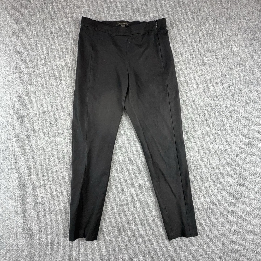 Banana Republic Devon Pants Womens 4 Black Slim Tapered Dress Stretch Work